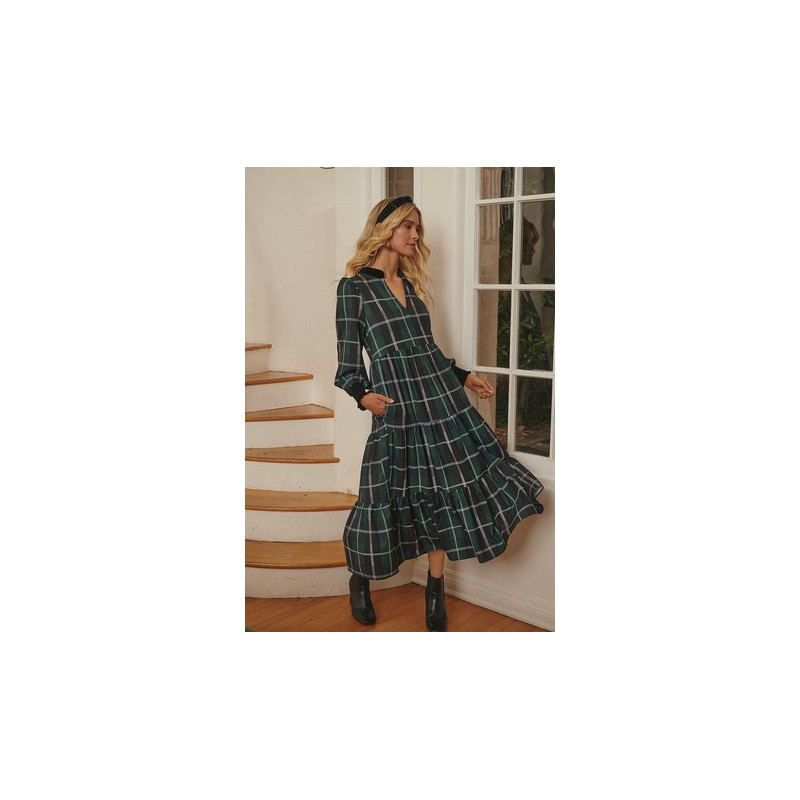 Vestido Verdes de cuadro